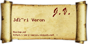 Jári Veron névjegykártya